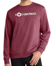 Everyday Fleece Crewneck (Heathered Cardinal)