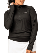 Women's Lightweight Quarter Zip Pullover (Black)