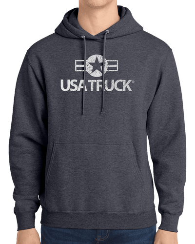 Fleece Pullover Hooded Sweatshirt (Heather Navy)