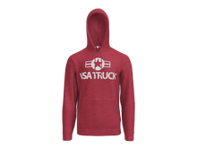 Fleece Pullover Hooded Sweatshirt (Heather Red)