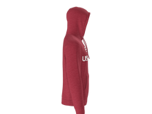 Fleece Pullover Hooded Sweatshirt (Heather Red)
