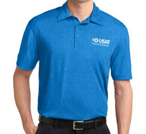 USAT Contender Polo (Blue Wake Heather)
